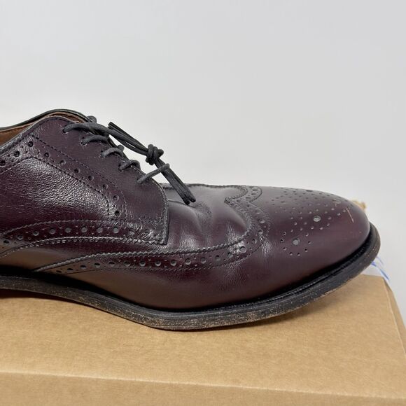 Vintage Allen Edmonds Concord Wingtip Oxford 12 B Burgundy Brogue 5177 USA main image 12